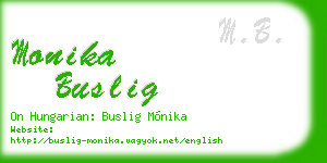 monika buslig business card